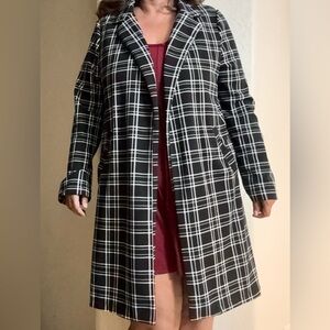MELLODAY Monochrome Plaid Jacket